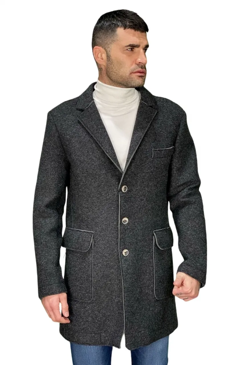 -cappotto in lana cotta