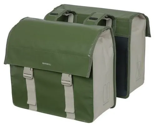 Basil Urban Load Sacoche Double 48-53L Moss Green/Sand